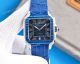 2022 New Cartier Santos de Blue Pvd Bezel Rubber Strap Watch (4)_th.jpg